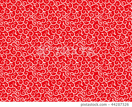 Arabesque pattern red background 44287326