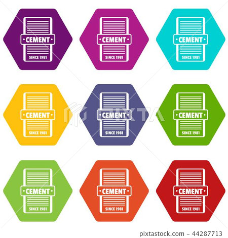 Cement icons set 9 vector-插圖素材 [44287713] - PIXTA圖庫
