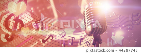 Composite image of close-up of microphone Composite image of close-up of microphone 44287743