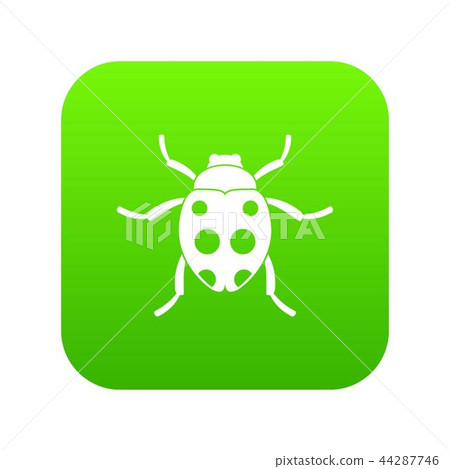 Ladybug icon digital green 44287746