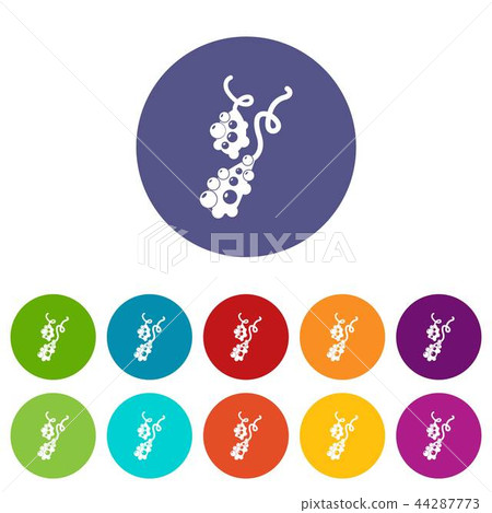 Micro vibrio icons set vector color Micro vibrio icons set vector color 44287773
