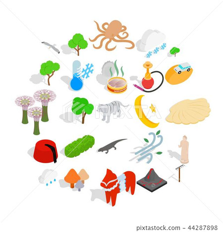 Animality icons set, isometric style Animality icons set, isometric style 44287898