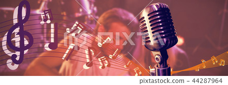 Composite image of close-up of microphone Composite image of close-up of microphone 44287964