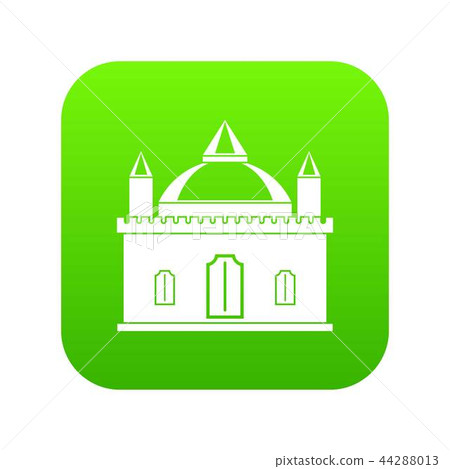 Royal castle icon digital green 44288013