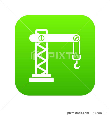 Crane icon digital green Crane icon digital green 44288198