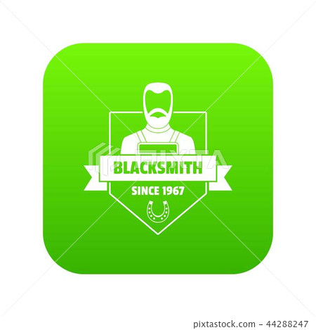 Metalwork icon green vector 44288247