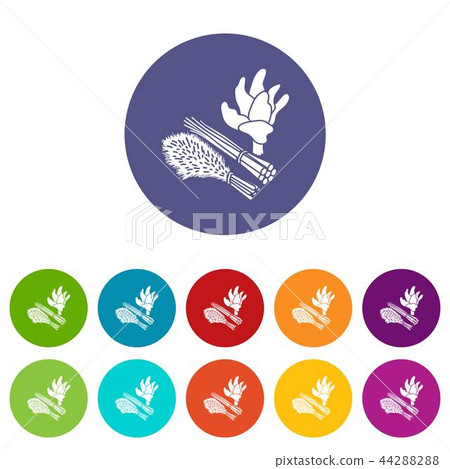 Green food plant icons set vector color Green food plant icons set vector color 44288288