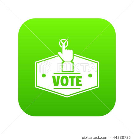 Vote Icon Green Vector Stock Illustration