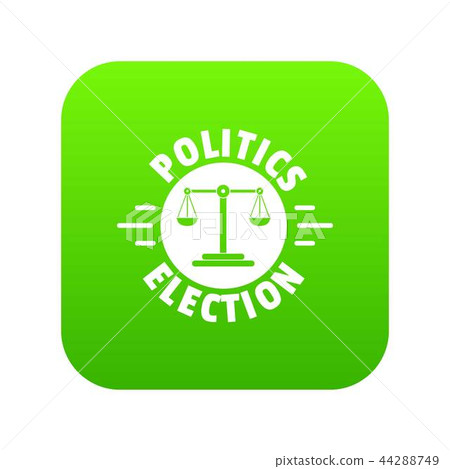 Politics election icon green vector 44288749