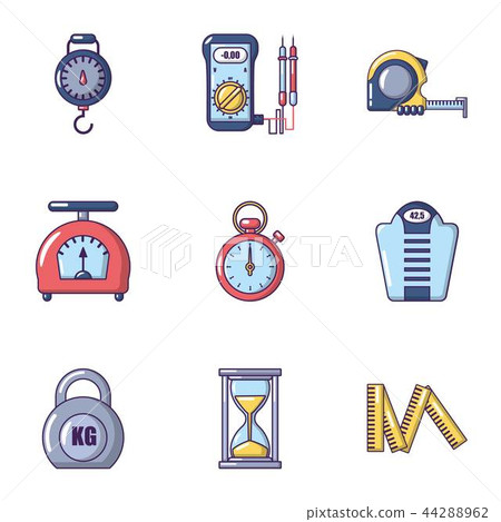 Weight icons set, cartoon style Weight icons set, cartoon style 44288962