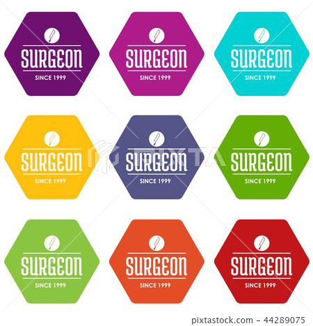 Surgeon icons set 9 vector Surgeon icons set 9 vector 44289075