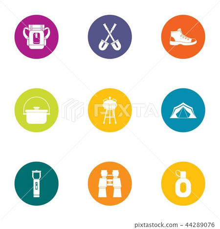 Field experience icons set, flat style Field experience icons set, flat style 44289076