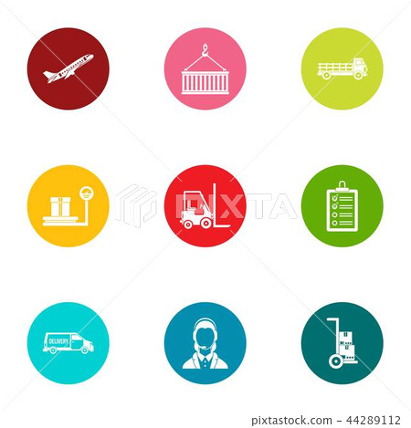 Handling icons set, flat style Handling icons set, flat style 44289112