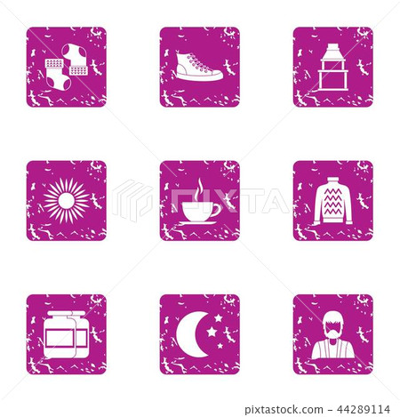Midnight icons set, grunge style Midnight icons set, grunge style 44289114