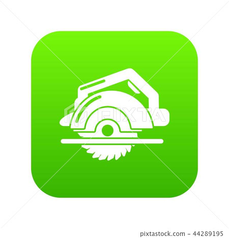 Circular saw icon green vector 44289195