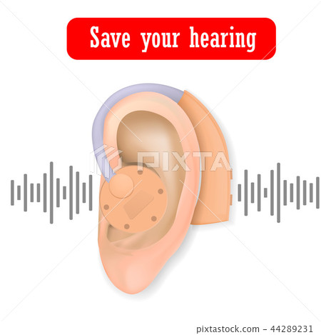 Deaf day concept background, realistic style Deaf day concept background, realistic style 44289231