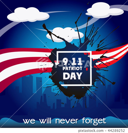 Usa patriot day concept background, cartoon style Usa patriot day concept background, cartoon style 44289252