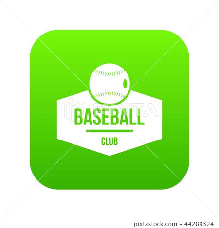 Baseball icon green vector 44289324