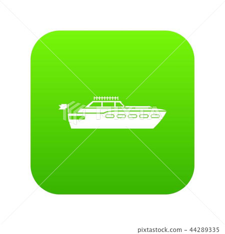 Big yacht icon digital green - Stock Illustration [44289335] - PIXTA
