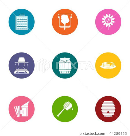 Apiary icons set, flat style Apiary icons set, flat style 44289533