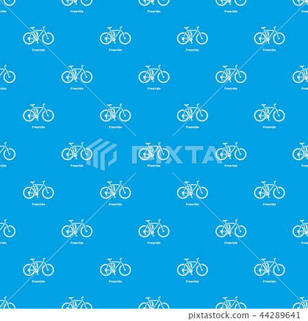 Freeride bike pattern vector seamless blue 44289641
