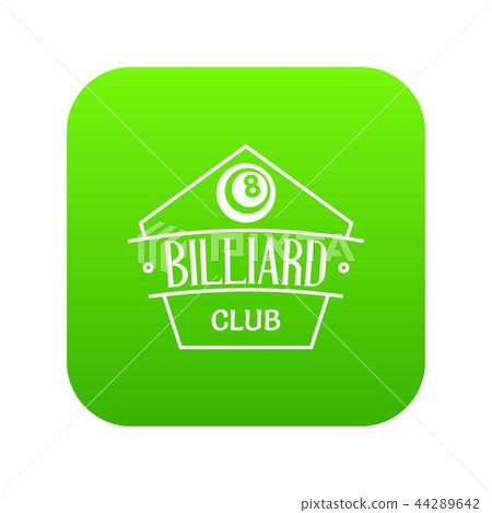Billiard icon green vector 44289642