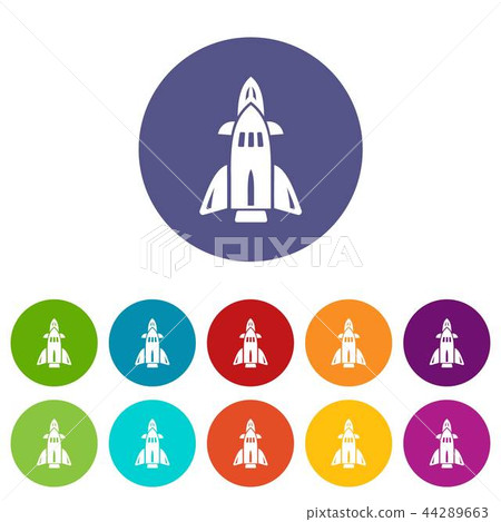 Rocket icons set vector color Rocket icons set vector color 44289663