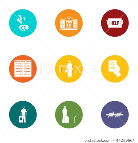 Discrimination icons set, flat style Discrimination icons set, flat style 44289664
