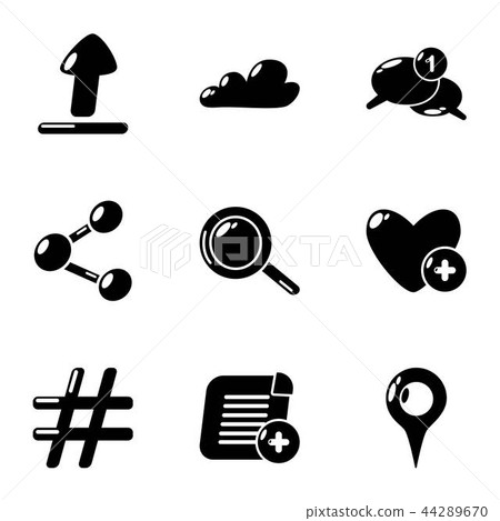 Public network icons set, simple style Public network icons set, simple style 44289670