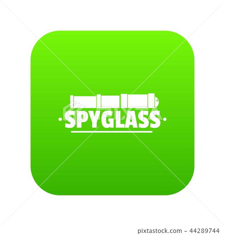 Spyglass icon green vector Spyglass icon green vector 44289744