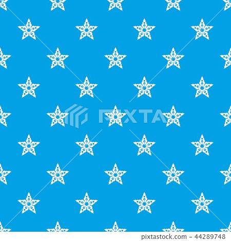 Star snowflake pattern vector seamless blue Star snowflake pattern vector seamless blue 44289748