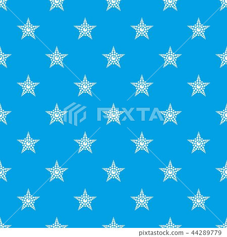 Spotted star pattern vector seamless blue Spotted star pattern vector seamless blue 44289779