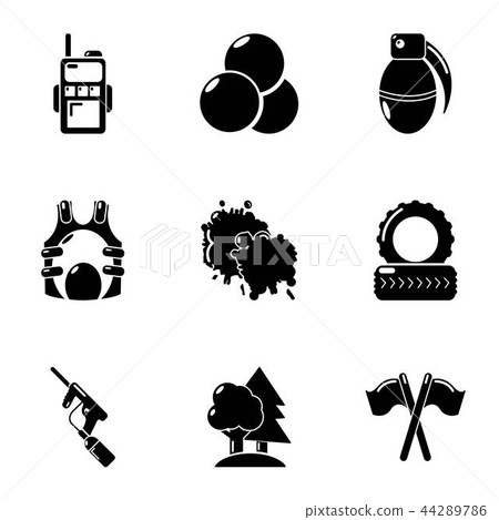 Military preparation icons set, simple style Military preparation icons set, simple style 44289786