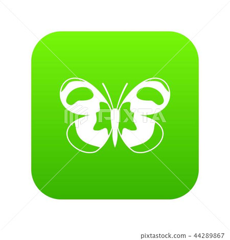 Spotted butterfly icon digital green Spotted butterfly icon digital green 44289867