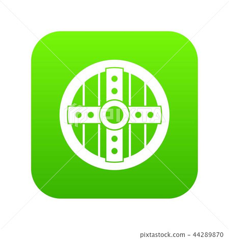 Round protective shield icon digital green Round protective shield icon digital green 44289870