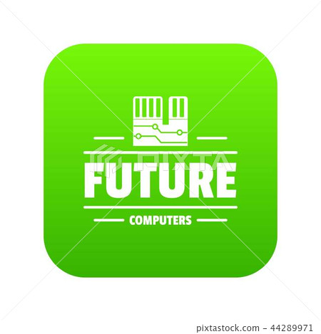 Future computers icon green vector 44289971