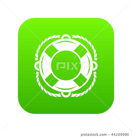 Lifebuoy icon green vector 44289990