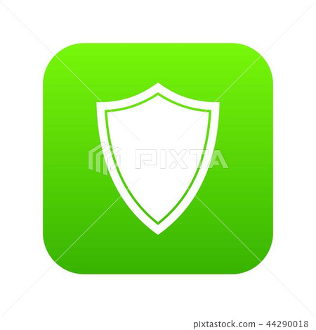 Shield for war icon digital green 44290018