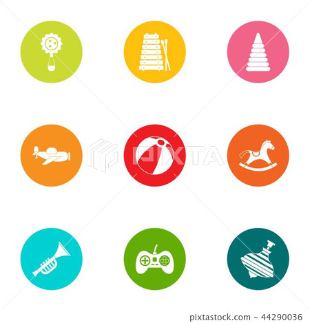 Frippery icons set, flat style - Stock Illustration [44290036] - PIXTA