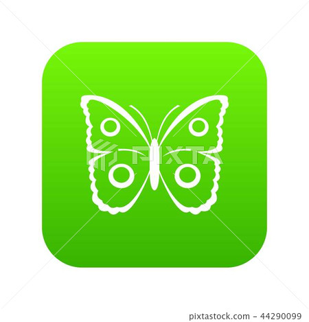 Butterfly peacock eye icon digital green Butterfly peacock eye icon digital green 44290099