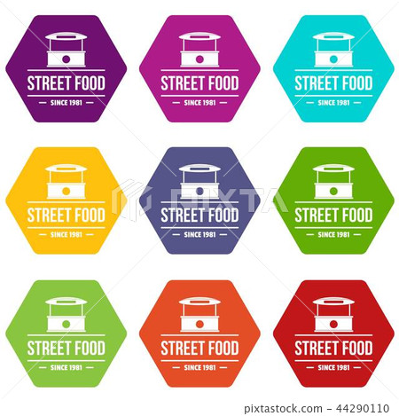 Urban shop icons set 9 vector Urban shop icons set 9 vector 44290110
