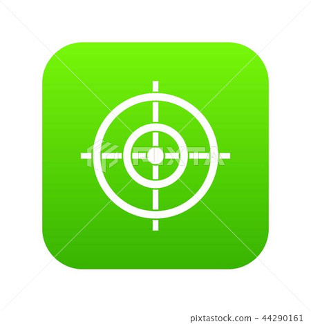Target icon digital green 44290161
