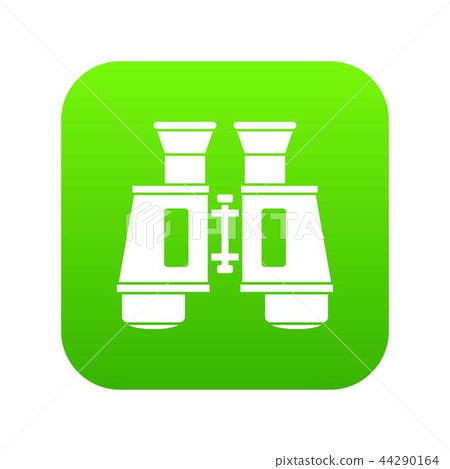 Binoculars icon digital green Binoculars icon digital green 44290164