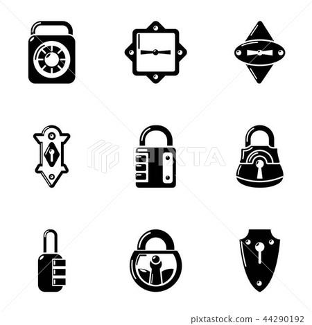 Stopper icons set, simple style 44290192
