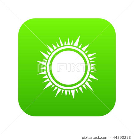 Sun icon digital green Sun icon digital green 44290258