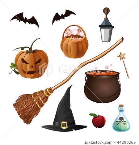 Halloween cartoon icons Halloween cartoon icons 44290269