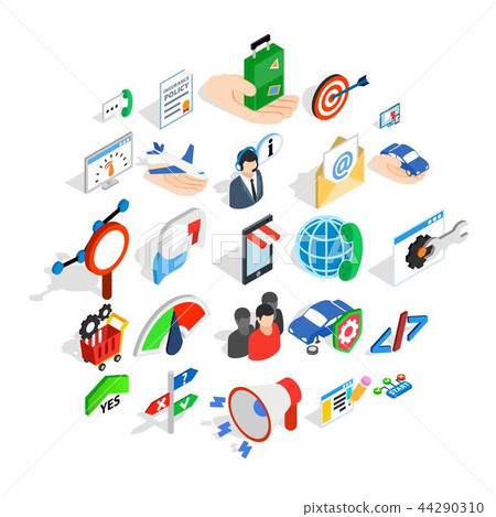 Profession icons set, isometric style Profession icons set, isometric style 44290310