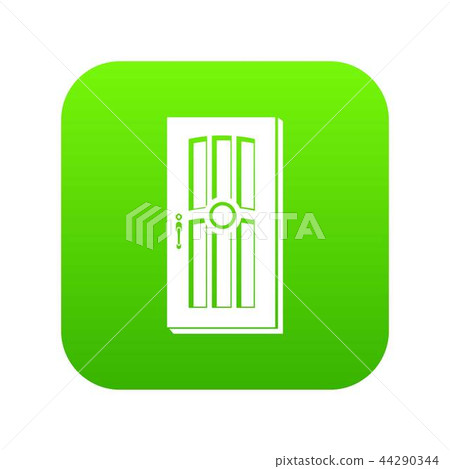 Entrance icon green vector 44290344
