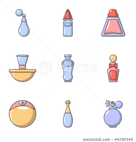 Women cosmetic icons set, cartoon style Women cosmetic icons set, cartoon style 44290349