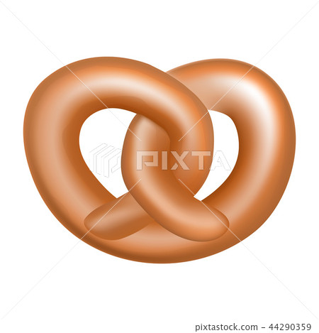 Pretzel icon, realistic style Pretzel icon, realistic style 44290359